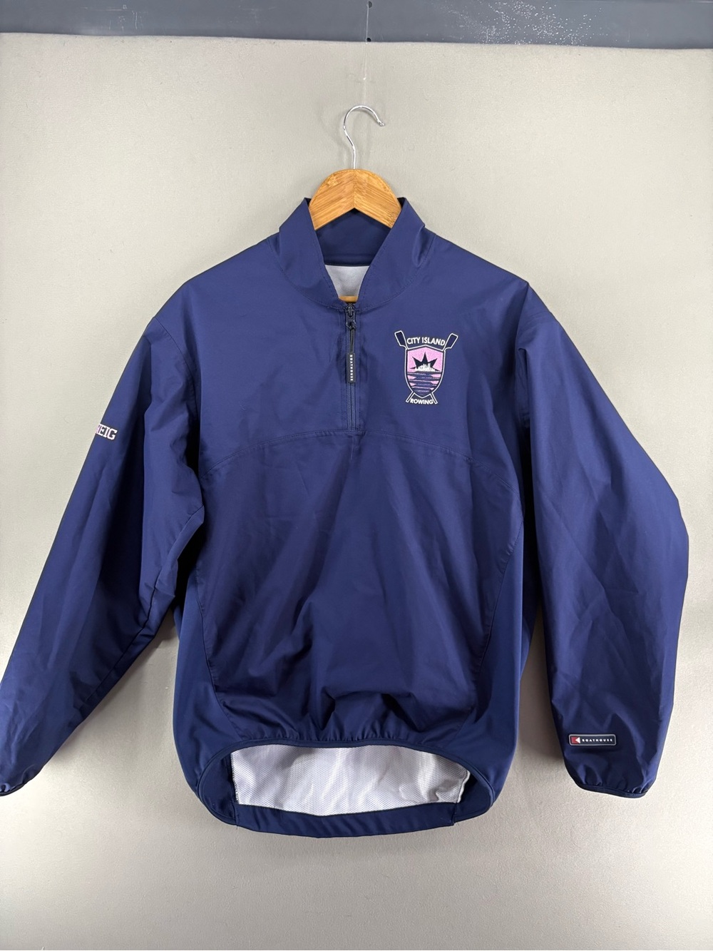 Boathouse Sports Women Pullover Jacket M City Island Rowing Navy Active